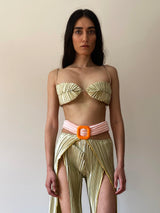 Glue Pleat Oyster Bra