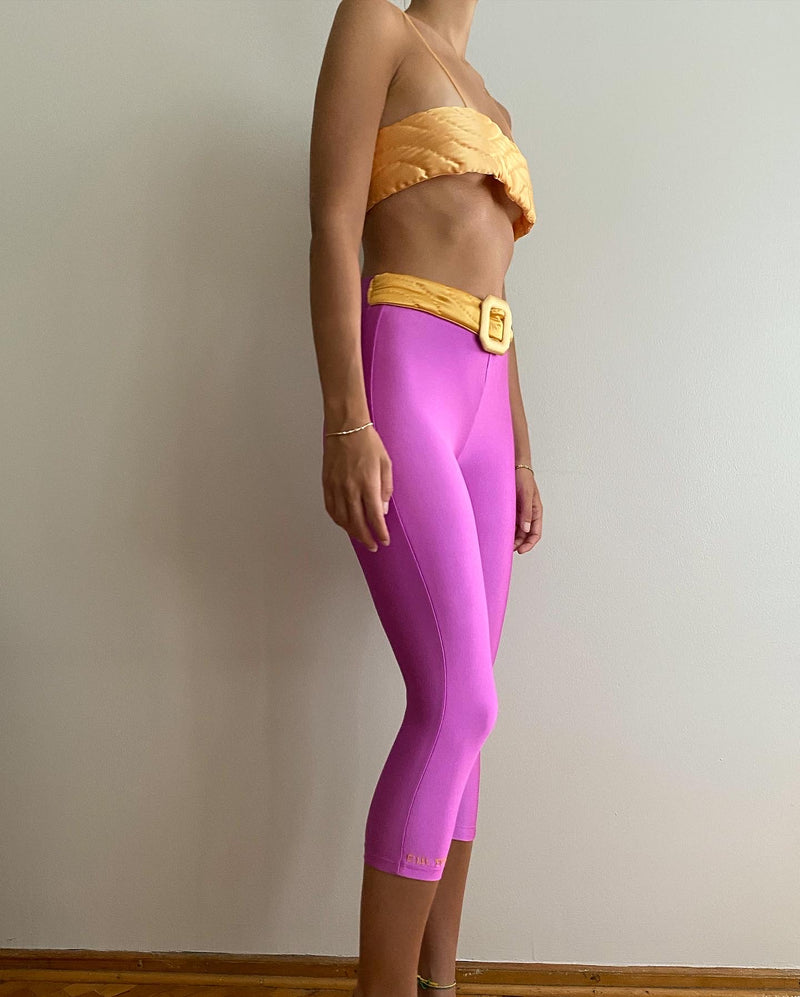 Pink-Orange Yorgan Belt Tights