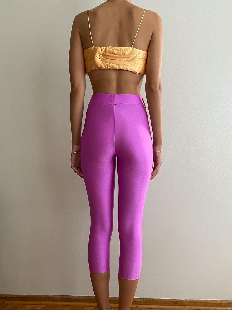 Pink-Orange Yorgan Belt Tights