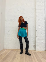 GREEN MINI YORGAN BELT Skirt