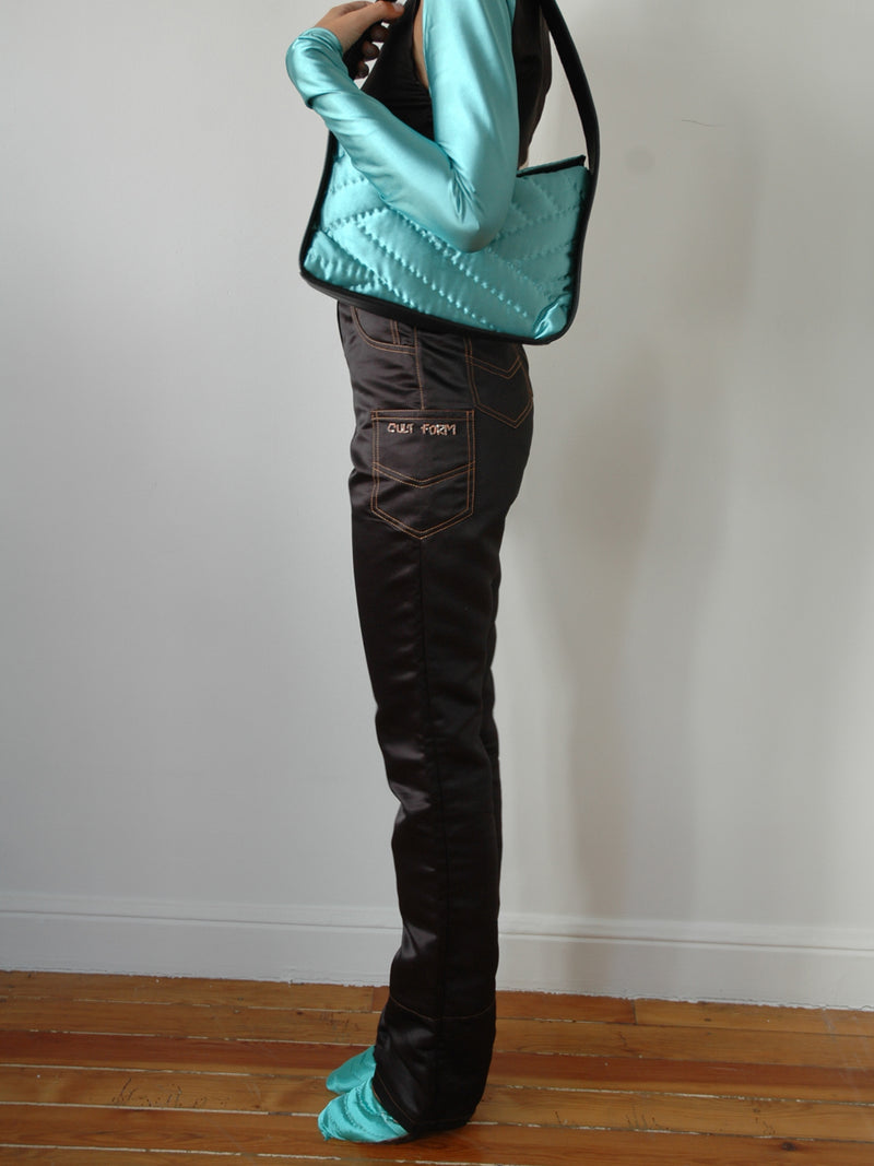 Black Satin Pant