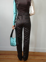Black Satin Pant