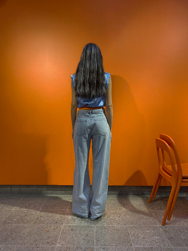 Orange Boxer Detailed Denim