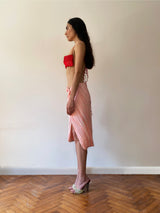 Blush Pink Pleat Skirt