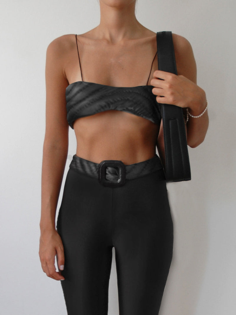 BLACK YORGAN BRA