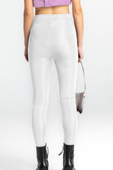 Bow Belt White Maxi Tights